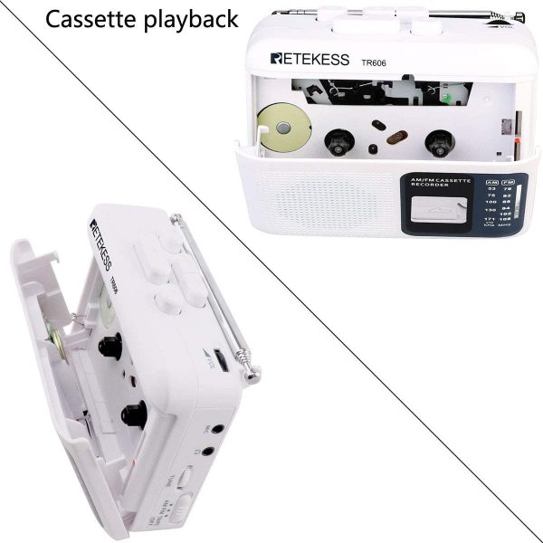 Retekess TR606 Tragbare Kassettenspieler und Tape Recorder Walkman – Bild 8